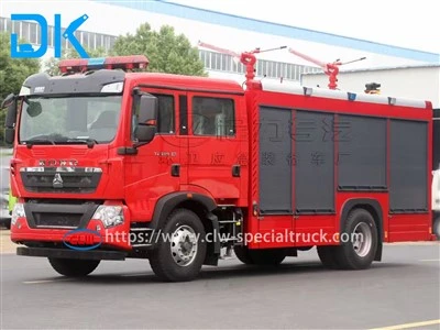 4t Howo Heavy Duty Dry Powder Fire Fire